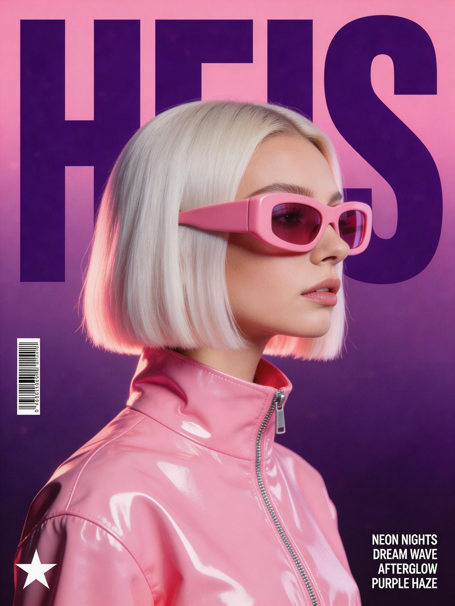 Retro Synthwave Woman Music Poster