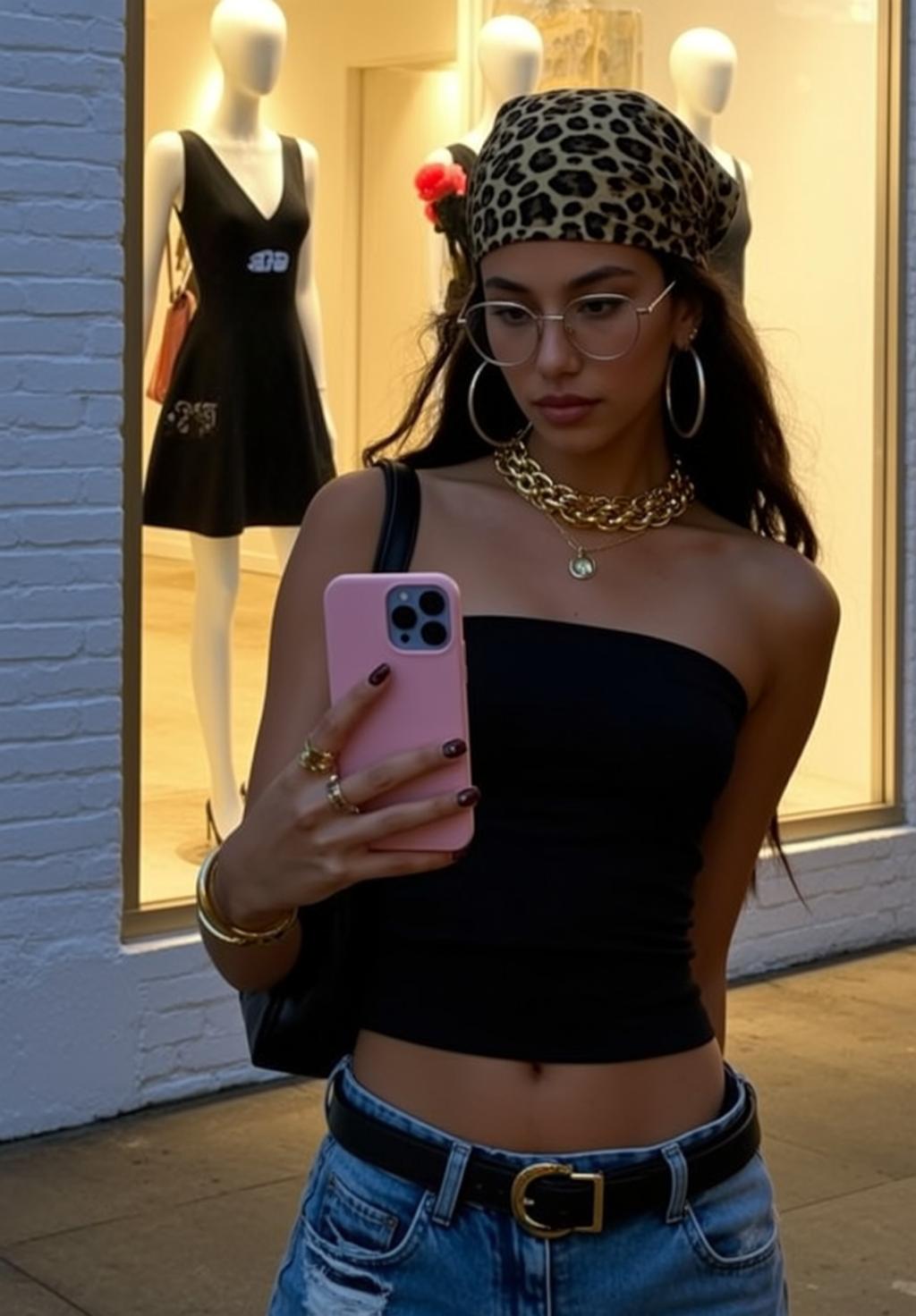 Casual Young Long Dark Wavy Tan Black reference photo