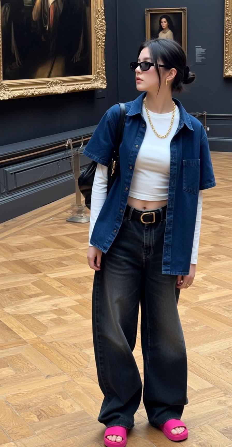 Casual Young Dark Hair Pulled Back Bun reference photo