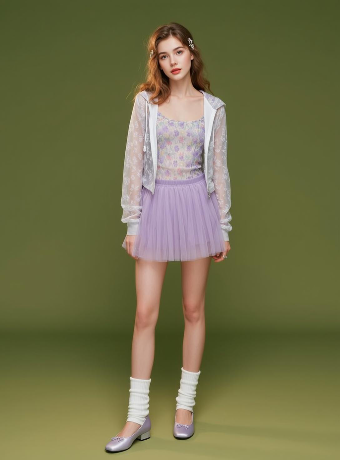 Lavender Tulle Studio Portrait reference photo