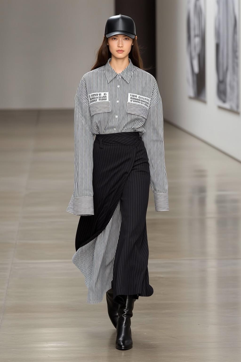 Fashion Week Young Long Brown Hair Fair reference photo