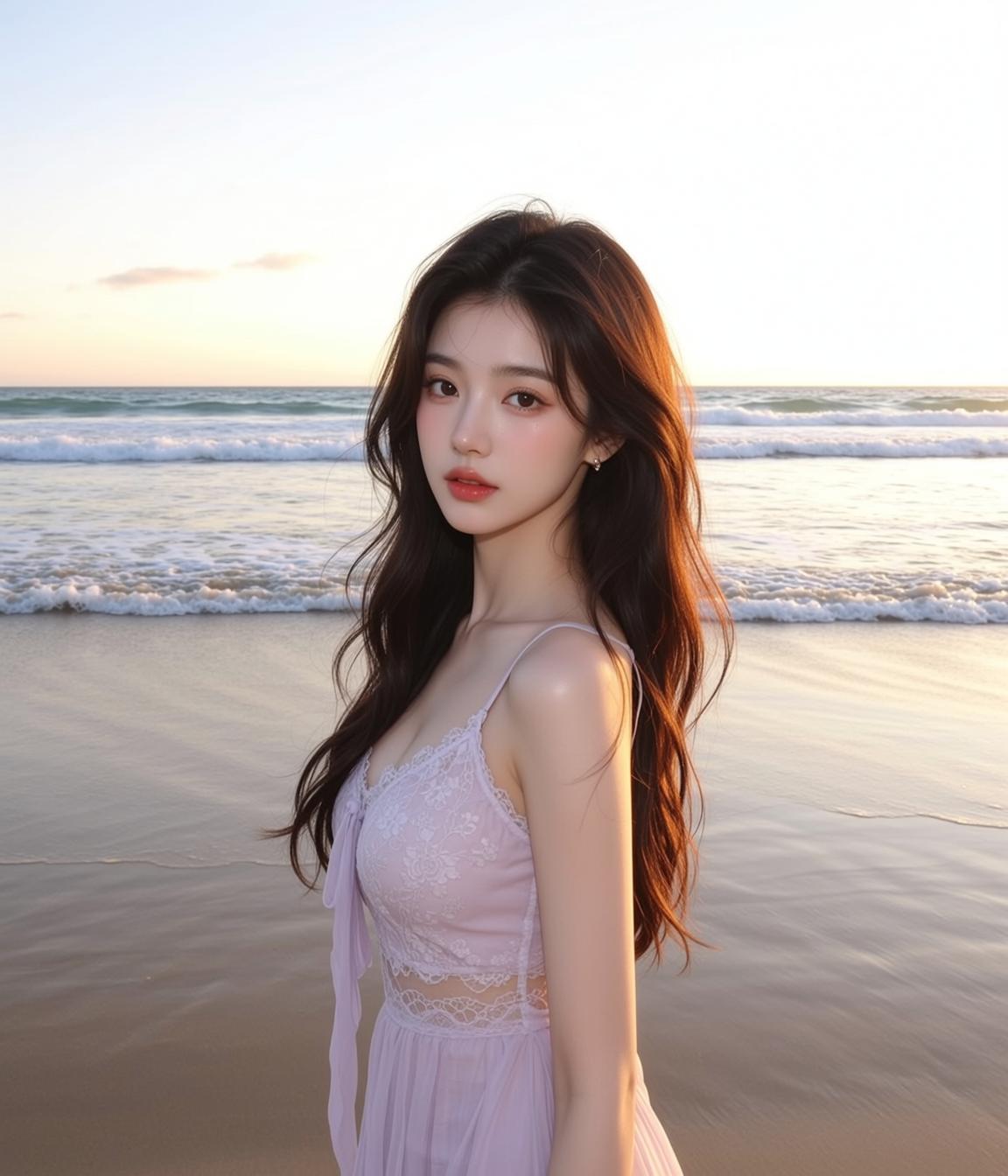 Lavender Beach Sunset Skirt Look reference photo
