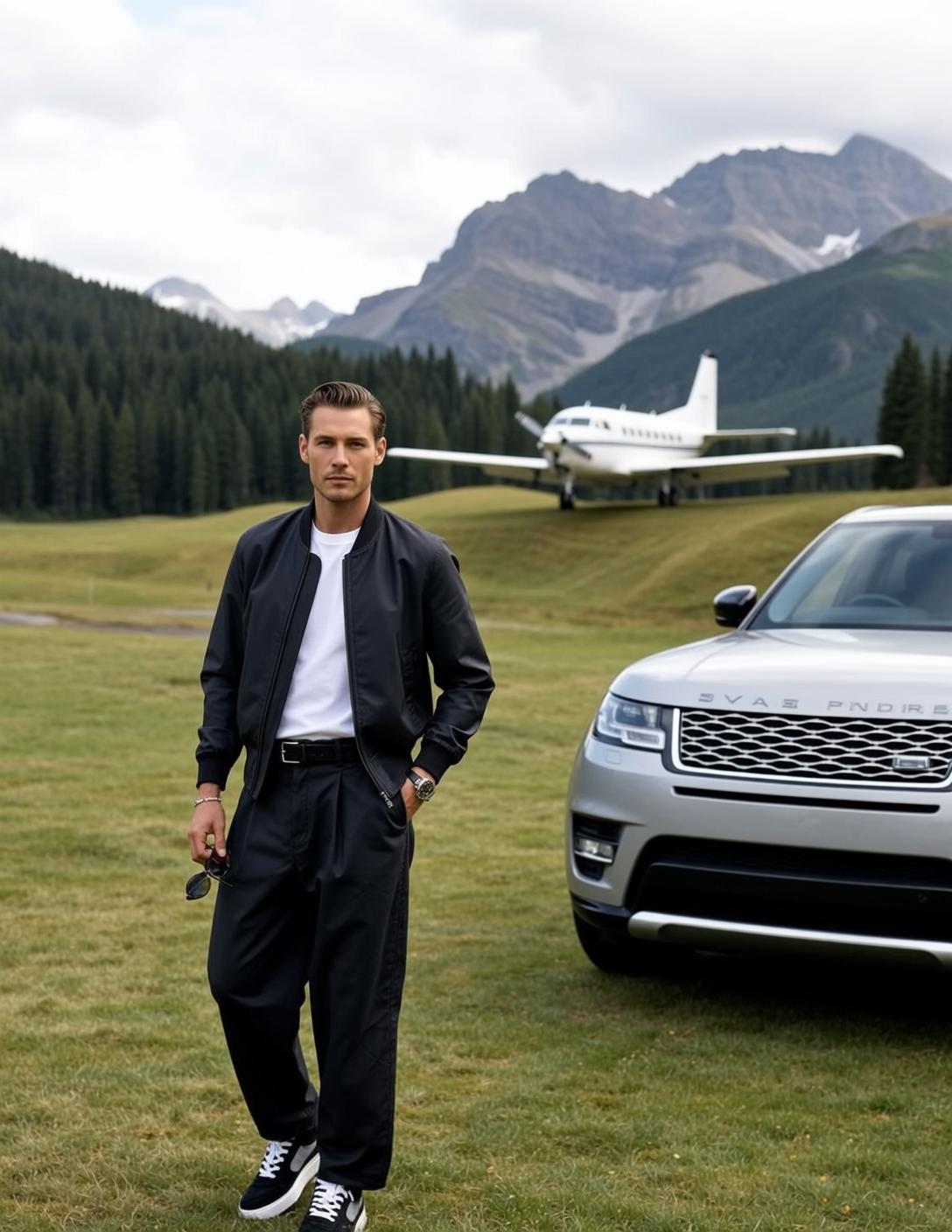 Bomber Jacket Private Jet Field reference photo