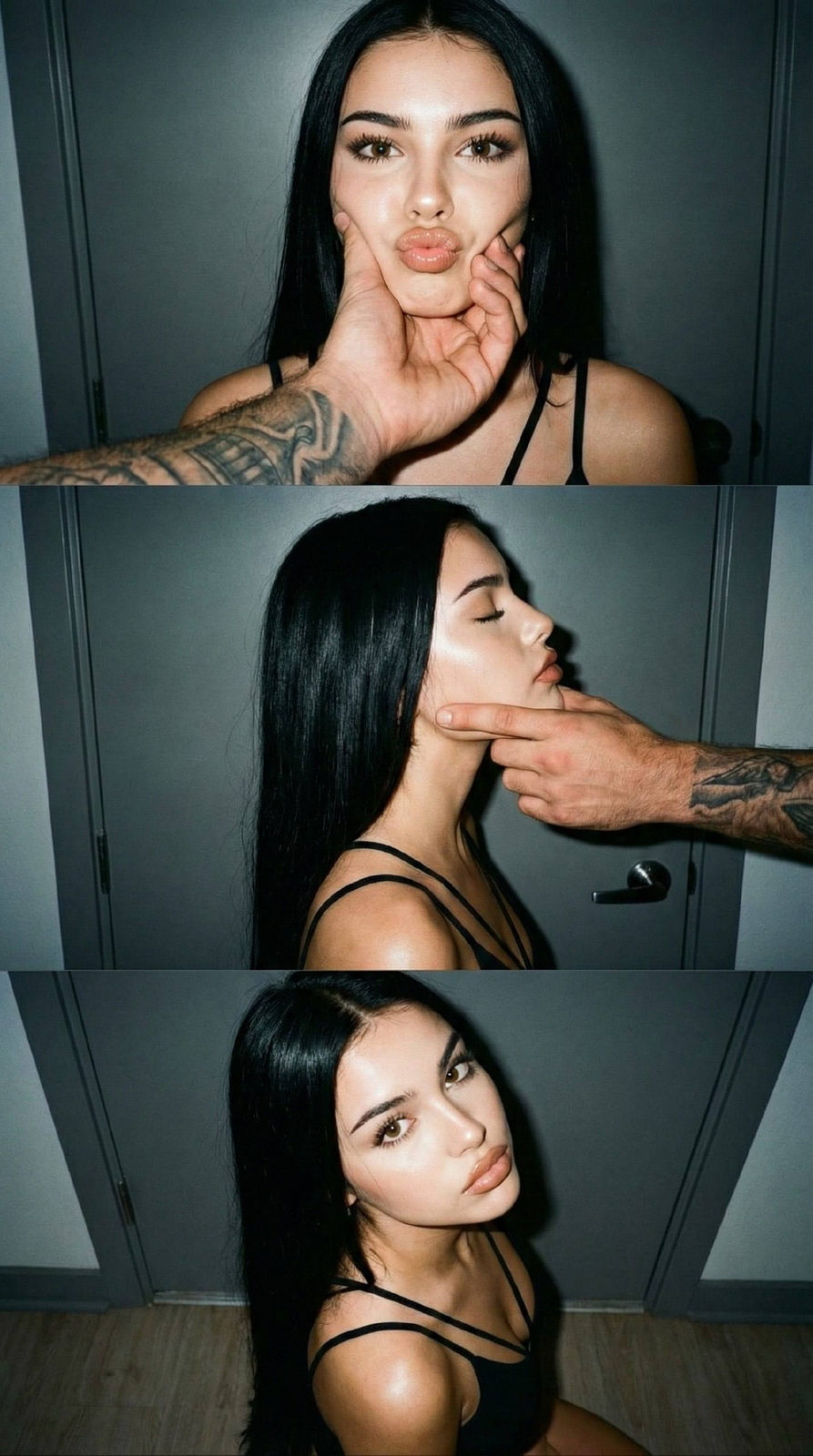 Dark Apartment Girl Flash Collage 9 16