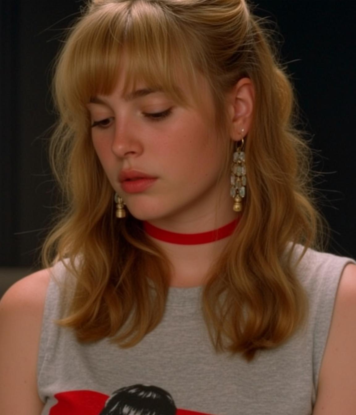 Y2k Young Blonde Wavy Bangs Fair Grey reference photo