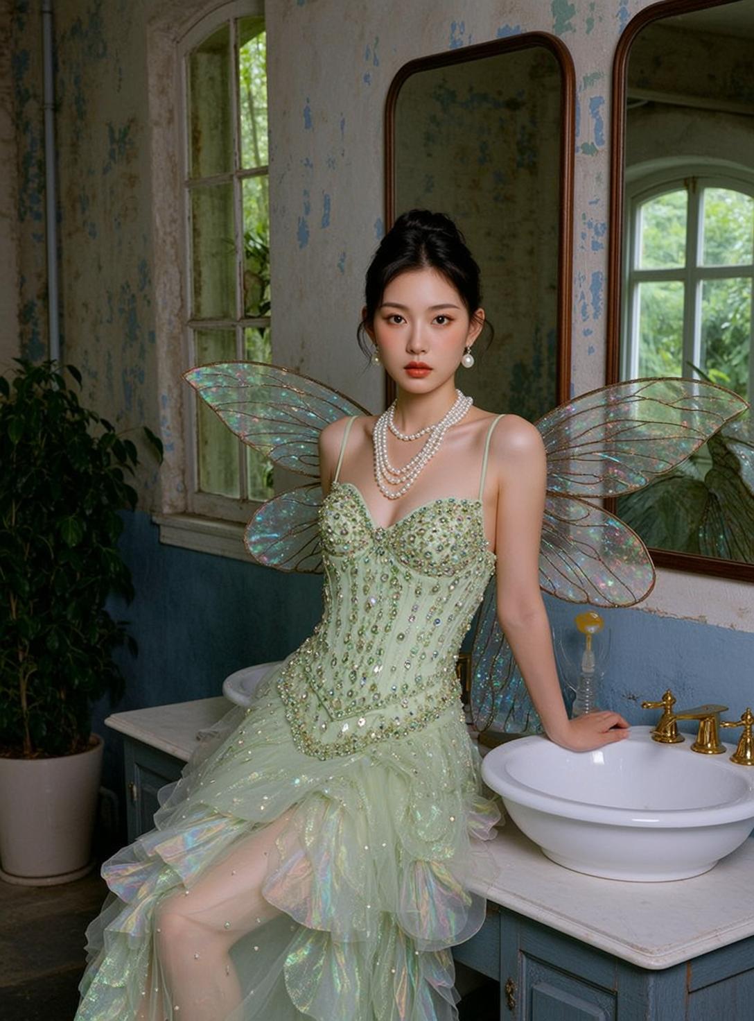 Fairycore Young East Asian Dark Styled Fair reference photo