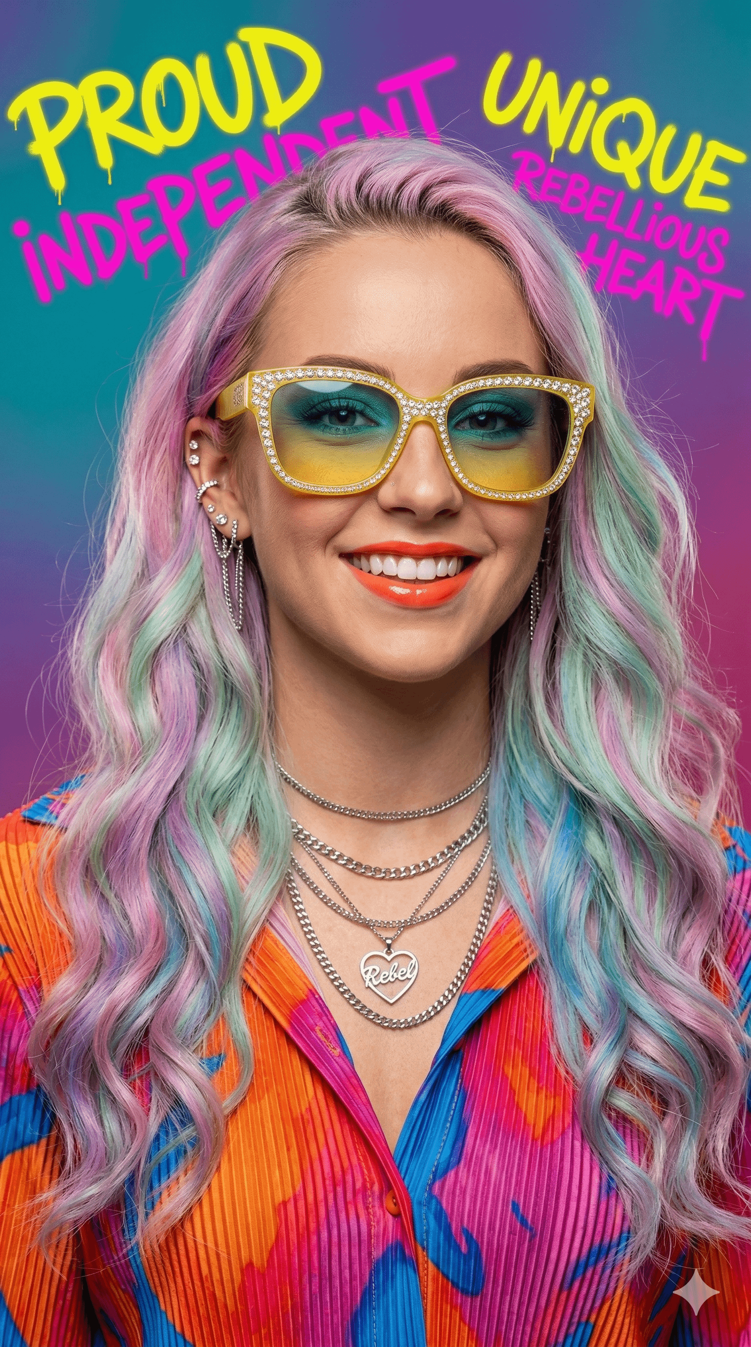 Adult Woman Confident Happy Expression Close Up