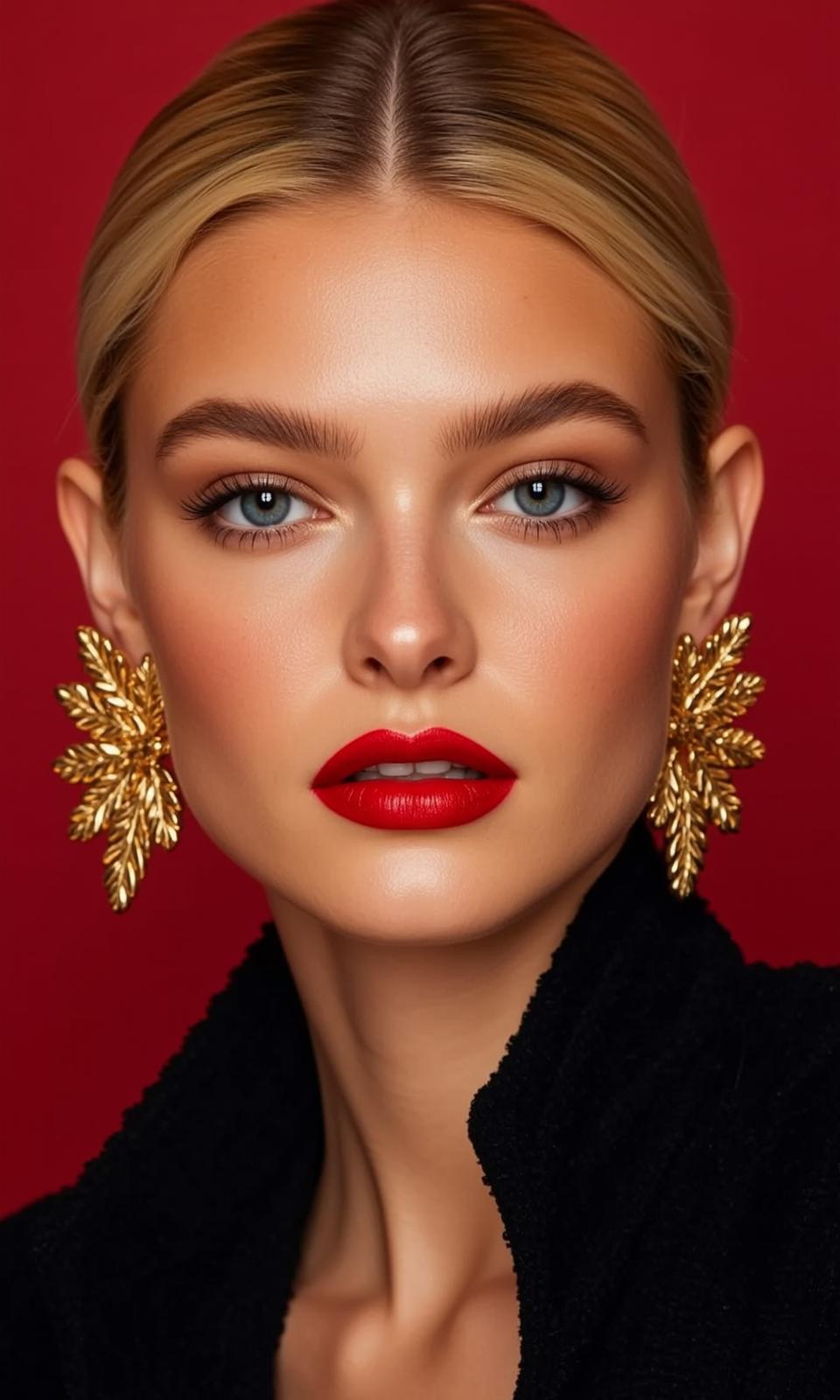 Luxury Young Blonde Pulled Back Fair Glowing reference photo