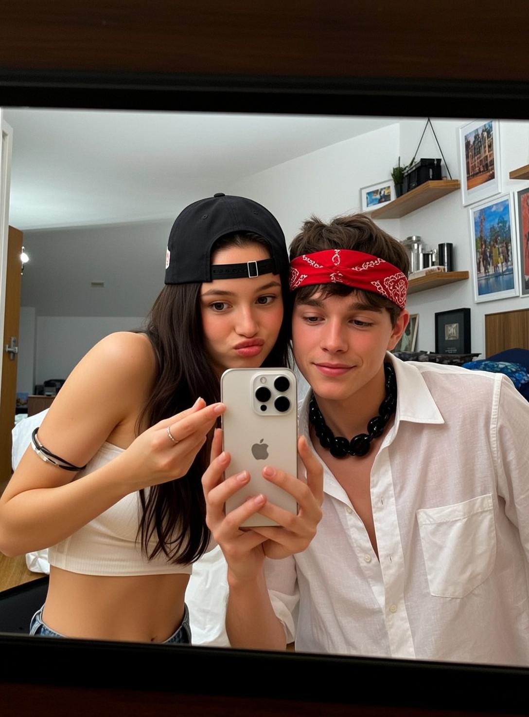 Explore Young Are Taking Mirror Selfie Both reference photo