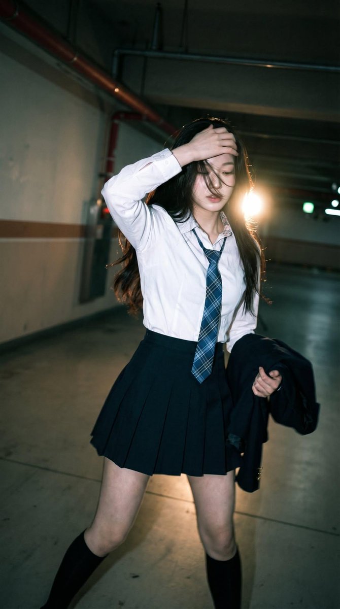 Parking Garage Motion Blur Plaid Skirt Mini Skirt