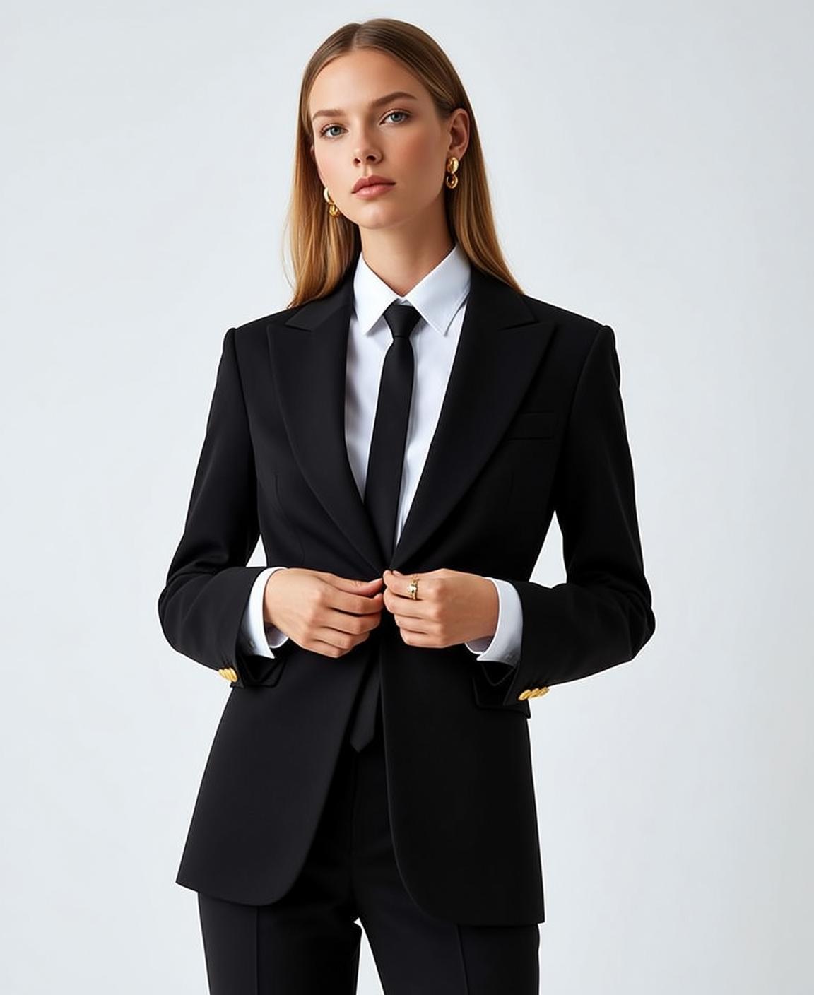 Black Suit Jacket White Shirt reference photo