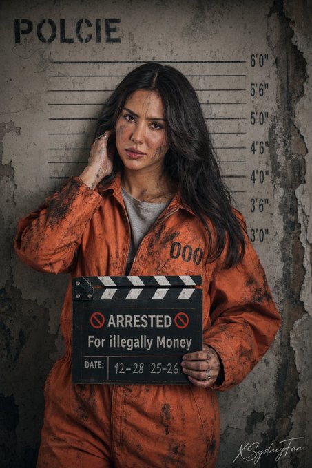 Prisoner Jumpsuit Orange Dirt Smudges Cinematic Lighting