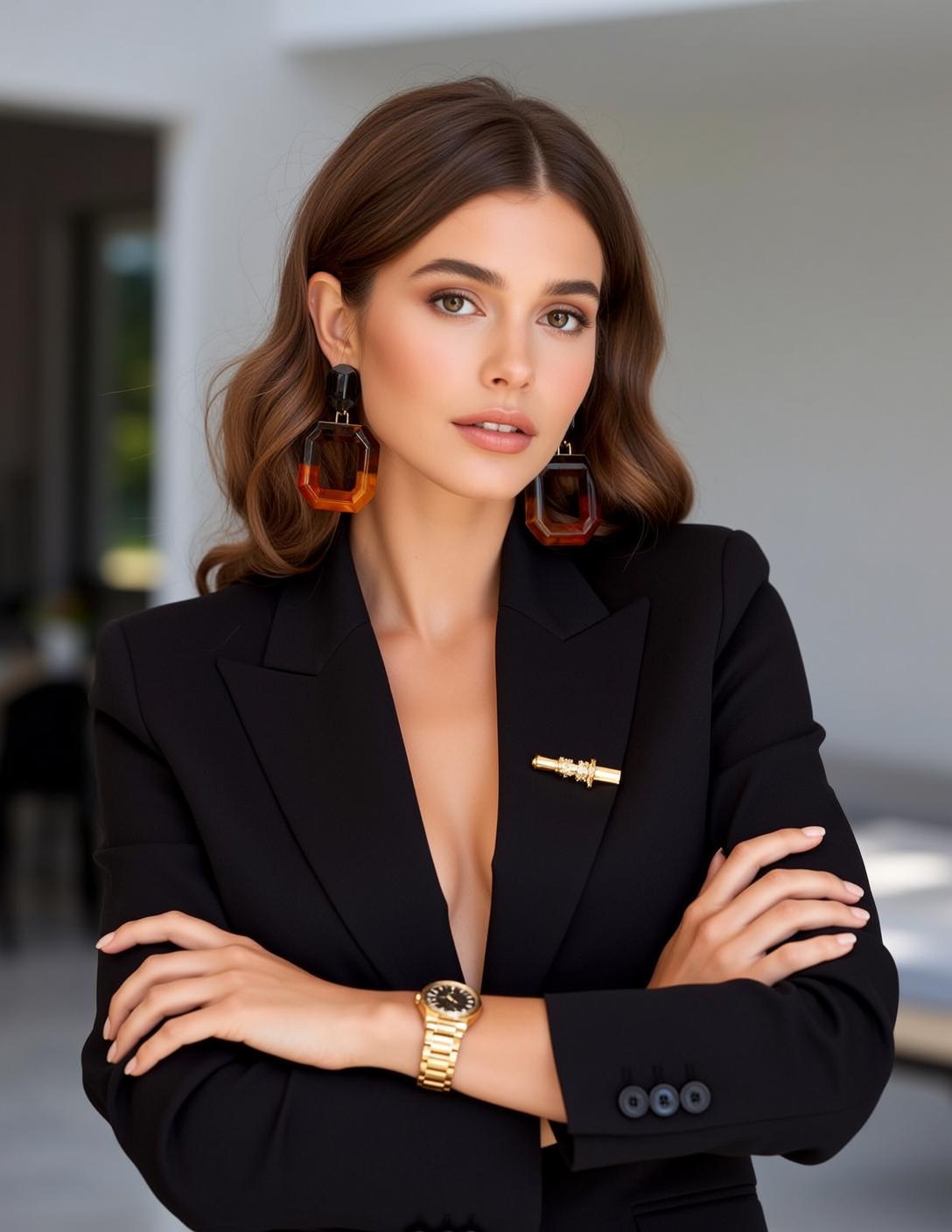 Luxury Young Wavy Brown Hair Fair Skin reference photo
