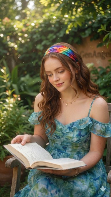 Garden Book Reading Ethereal Sunlight Off Shoulder Dress