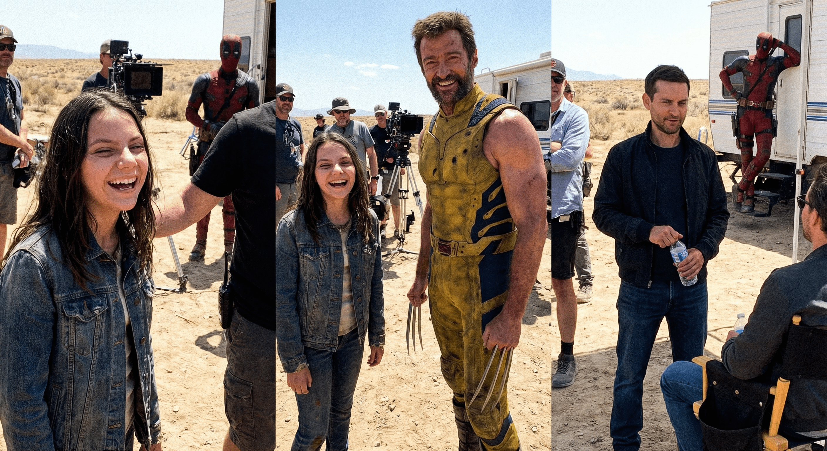 Logan Bloopers Dafne Keen Hugh Jackman Tobey Maguire