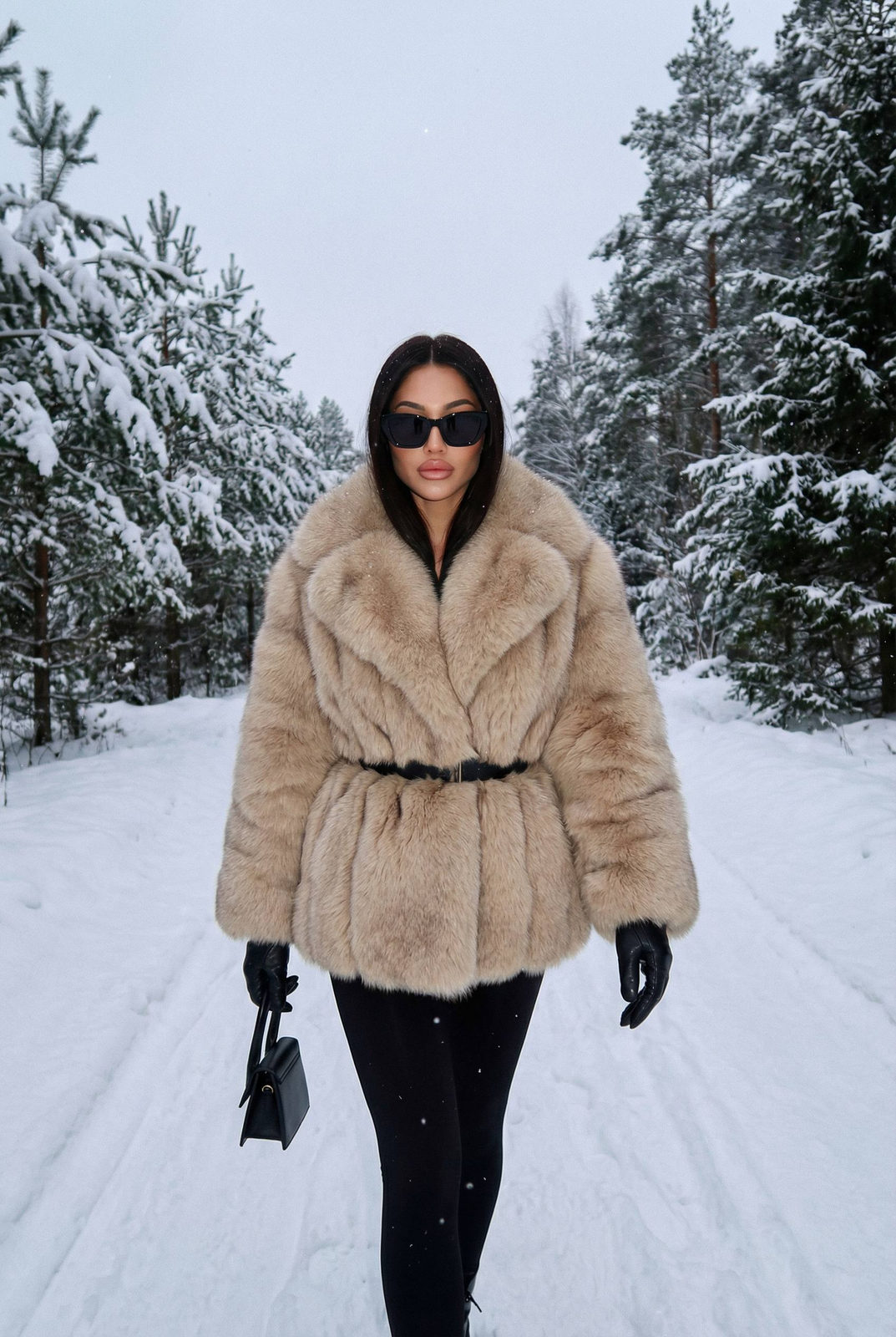 Luxury Snow Forest Fashion Editorial