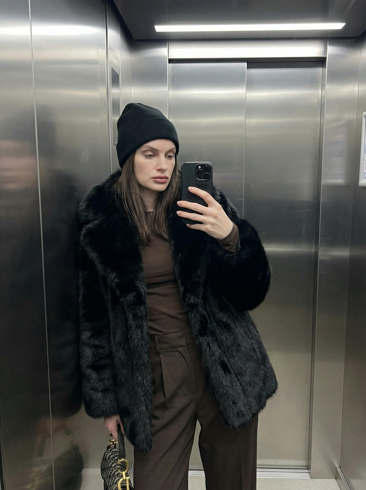 Elevator Selfie Brushed Steel Urban