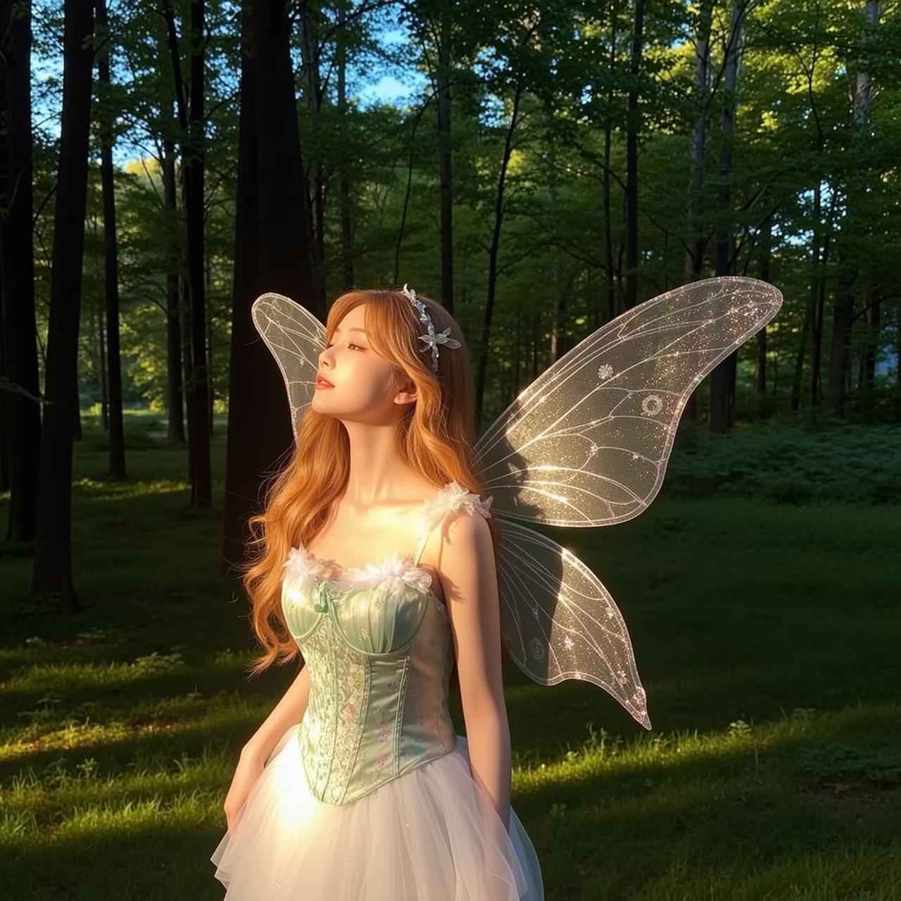 Fairycore Young Long Wavy Ginger Fair Light reference photo