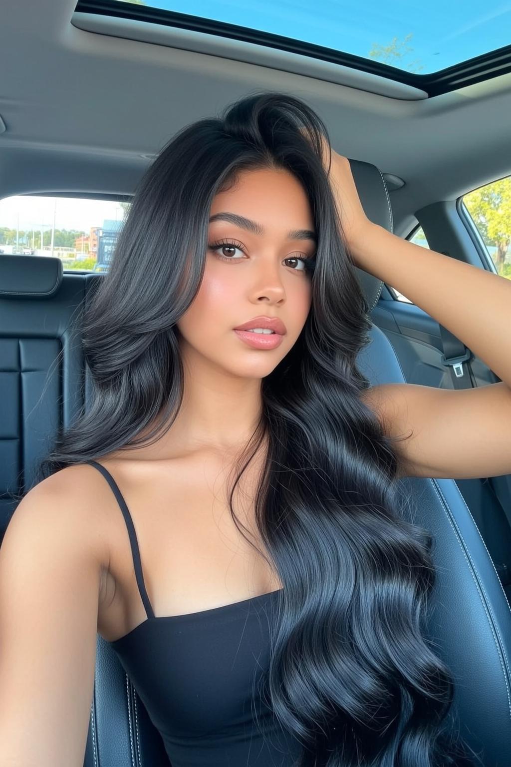 Rainy Car Seat Side Pose reference photo