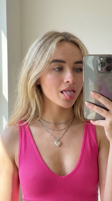 Pink Tank Top Selfie Light Wall Shadows