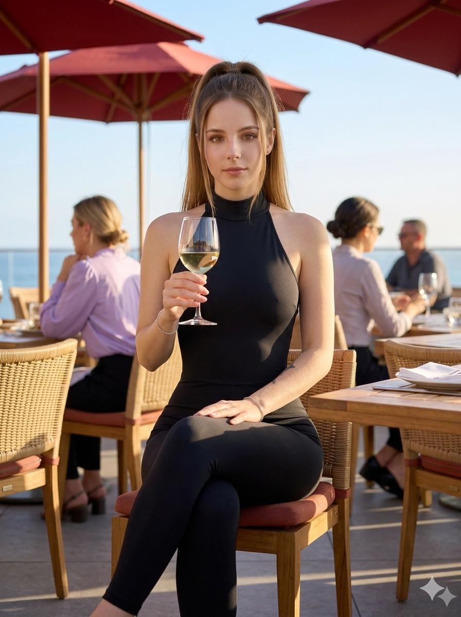 Black Halter Jumpsuit Hourglass Figure Fashion reference photo