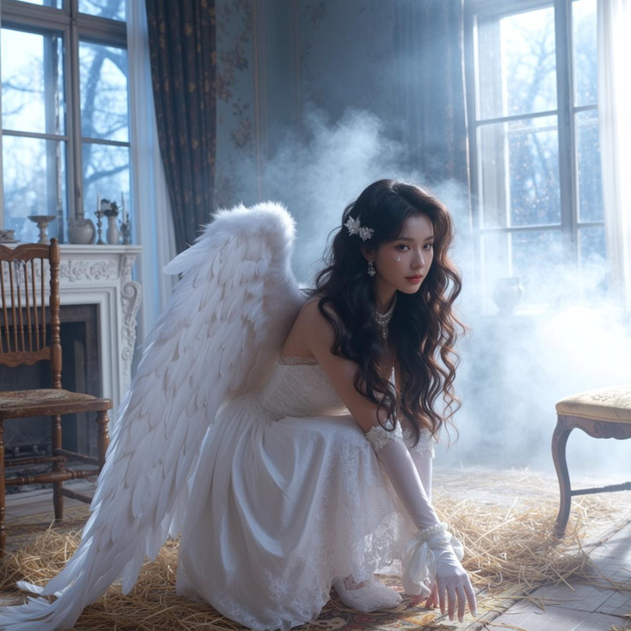 Ethereal Young Long Wavy Dark Brown Fair reference photo