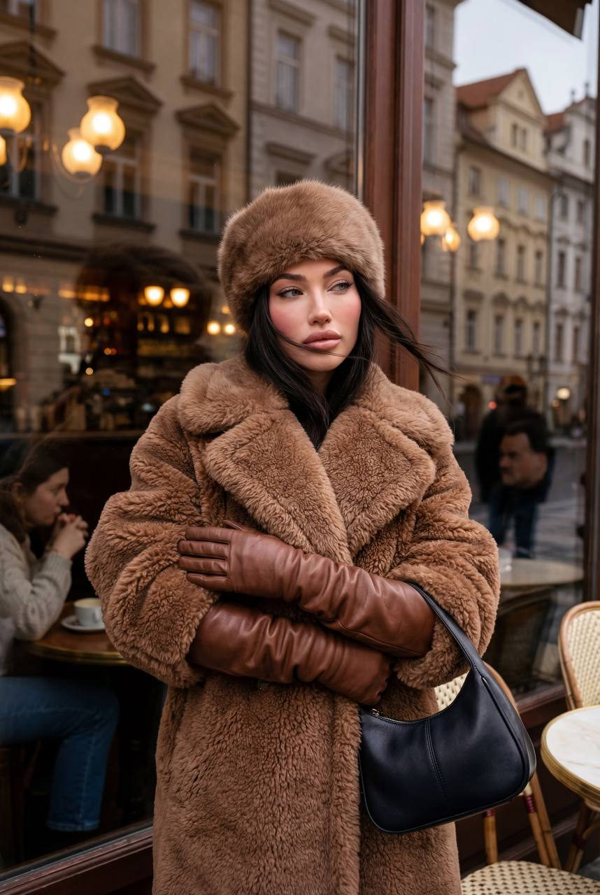 Realistic European Cafe Street Portrait