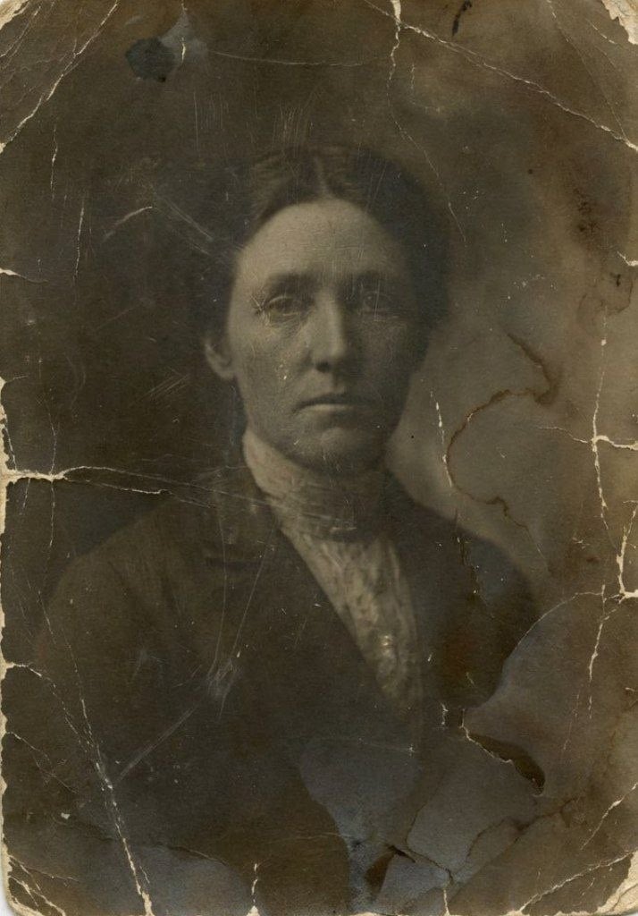 Vintage Damaged Woman Portrait Restoration
