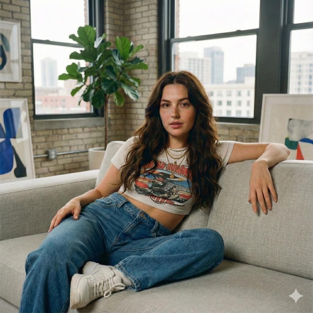 Casual Loft Living Room Sofa Pose