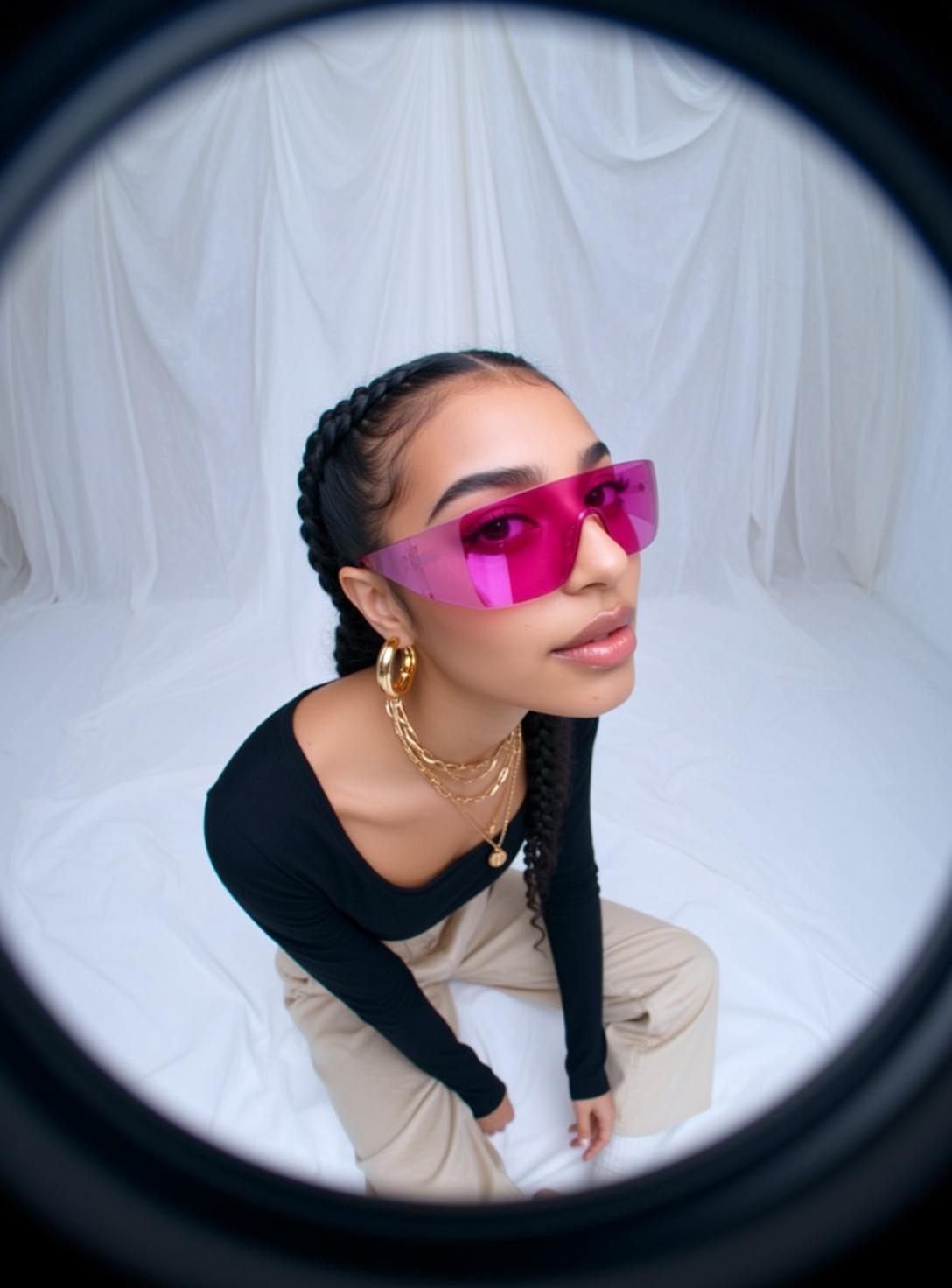 Pink Sunglasses Wide Leg Pants reference photo