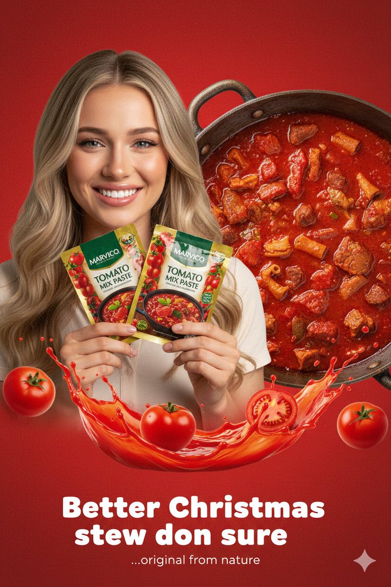 Realistic Tomato Stew Sachets Woman