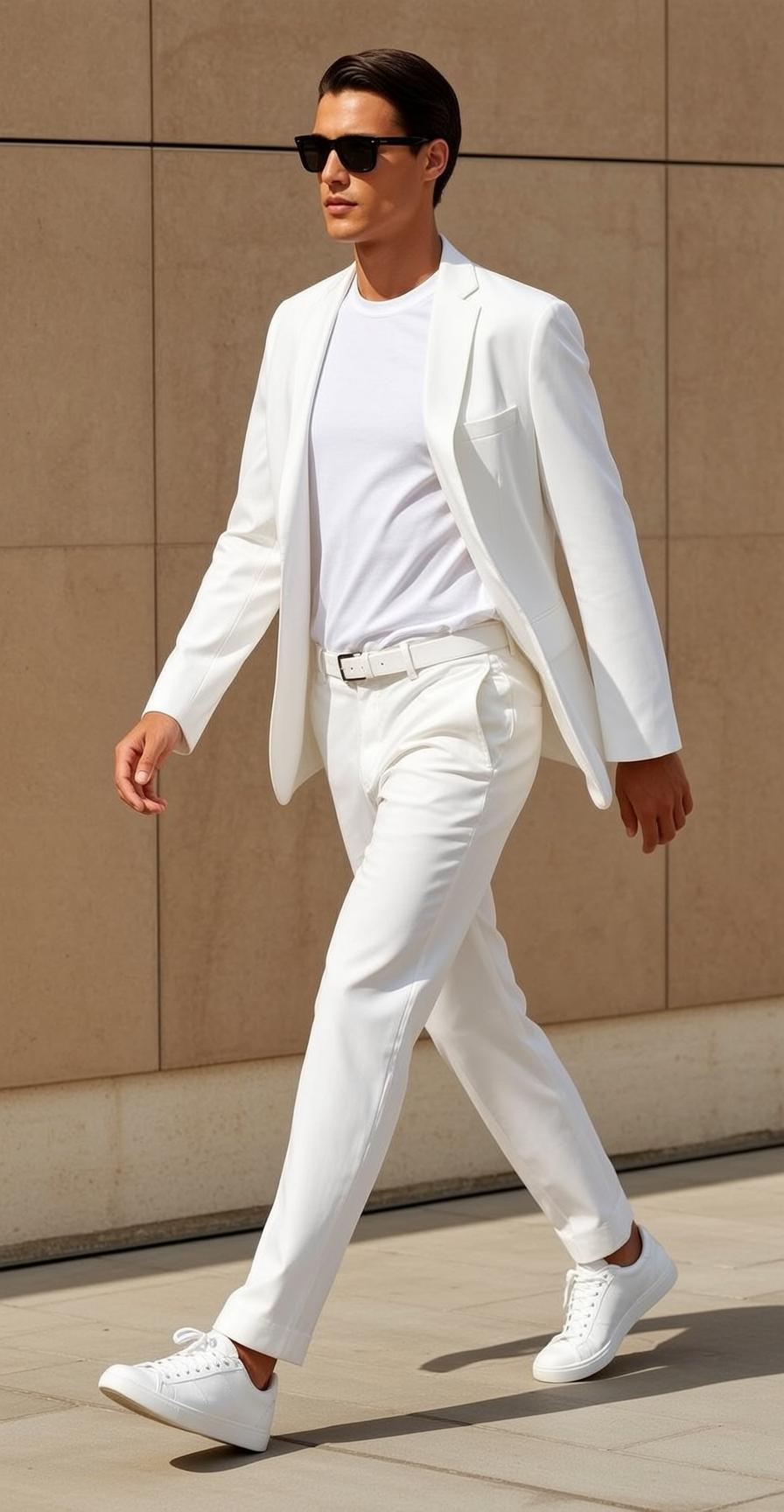 White Suit Urban Walk reference photo