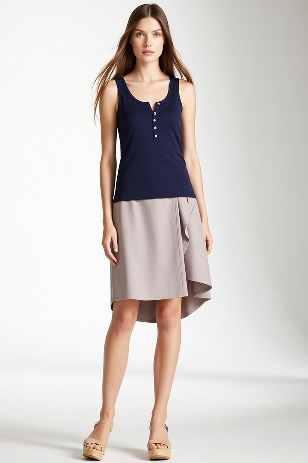 Navy Tank Grey Skirt Studio reference photo