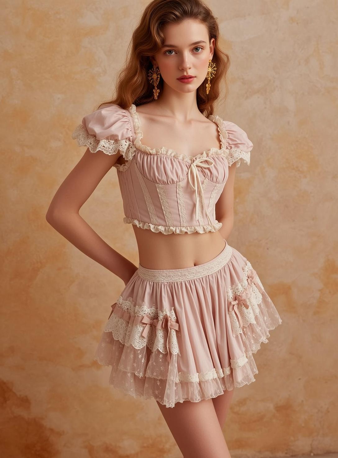 Pink Corset Ruffle Skirt reference photo