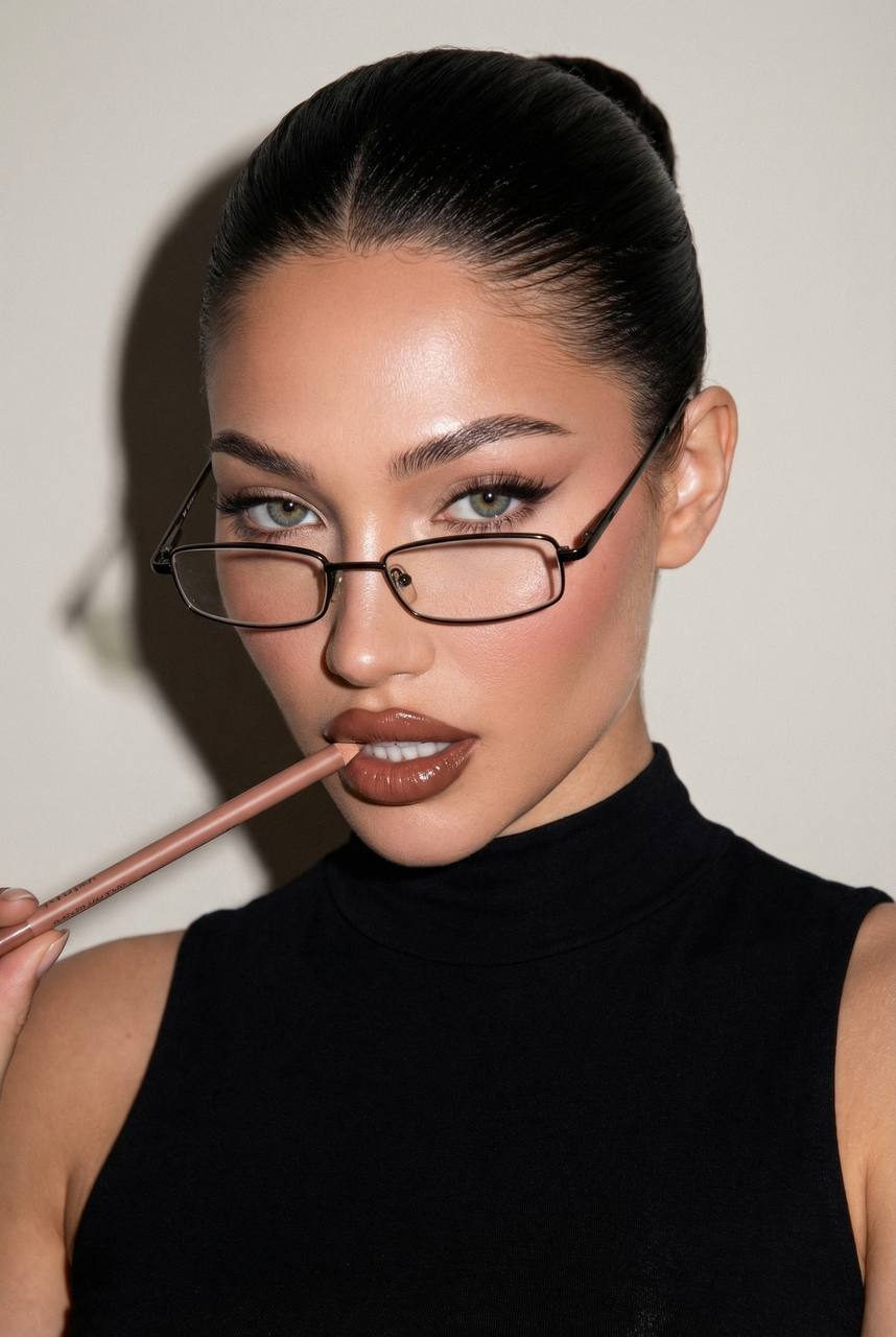Stylish Woman Beauty Portrait Studio