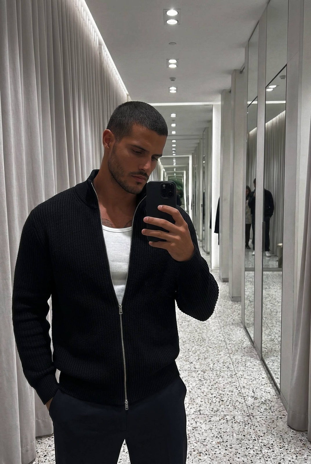 Modern Store Fitting Room Mirror Selfie