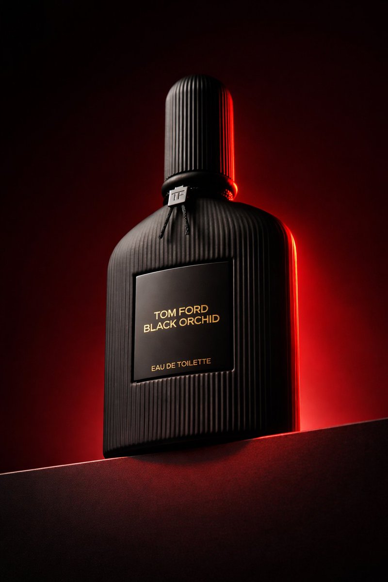 Black Orchid Perfume Bottle Studio Shot