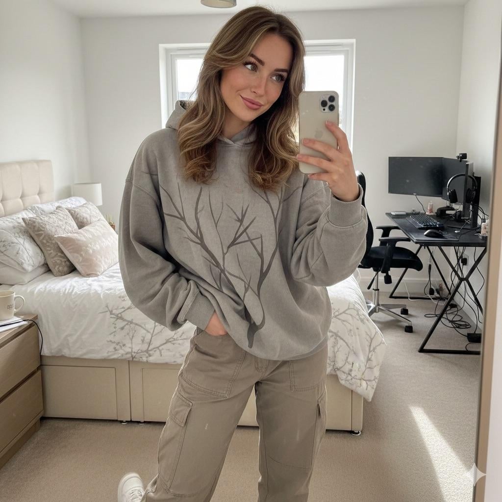 Hannah Mirror Selfie Modern Bedroom Realistic