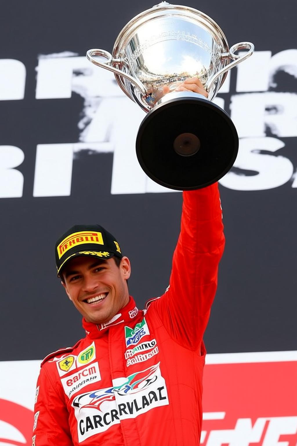 Racing Trophy Podium Celebration reference photo