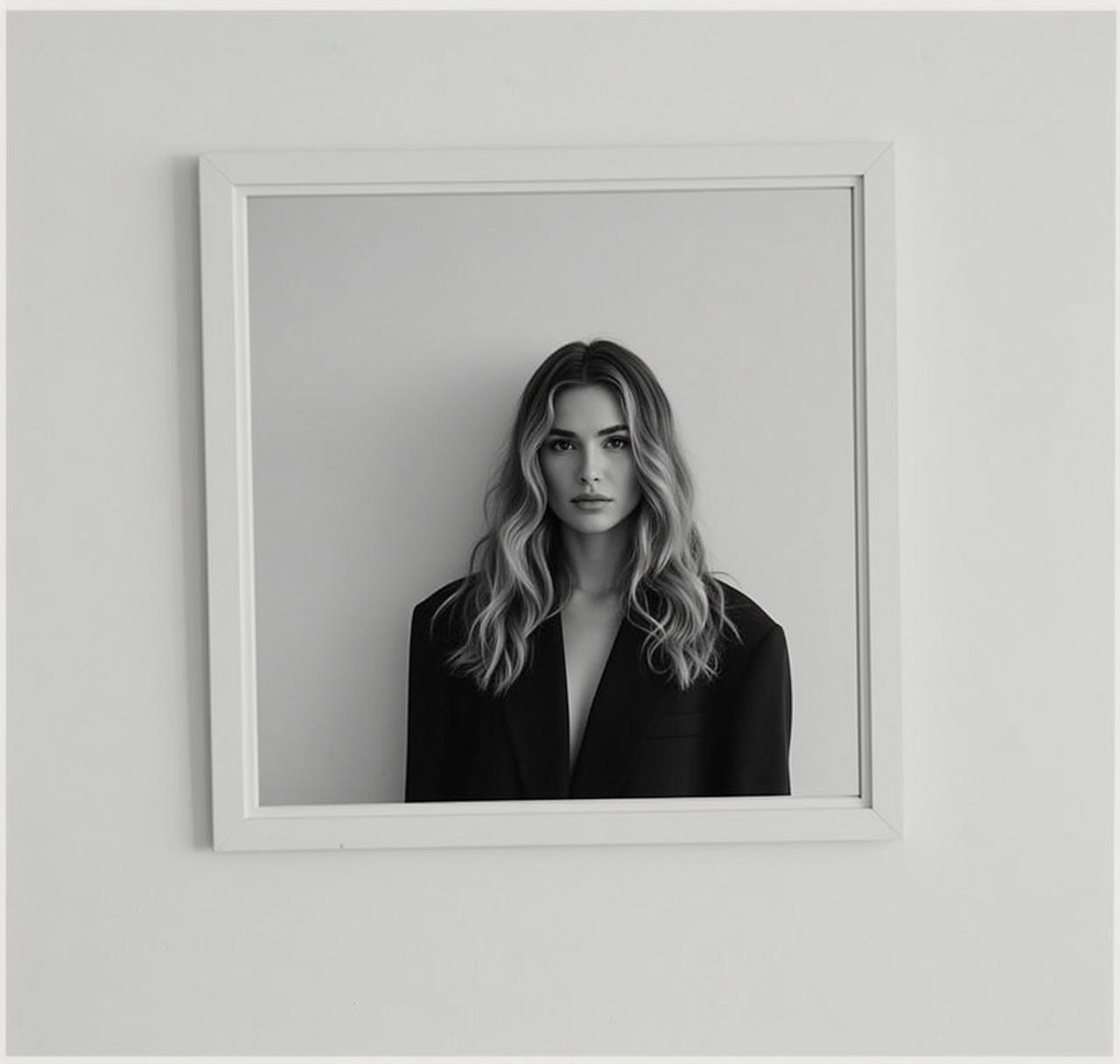 Black Blazer Minimal Studio Portrait reference photo