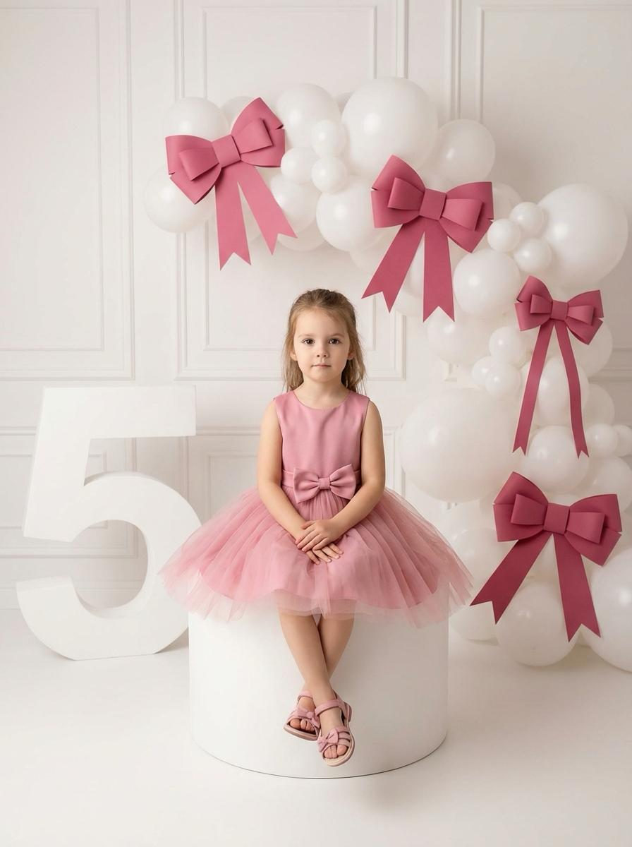 Realistic Girl Studio Birthday Portrait