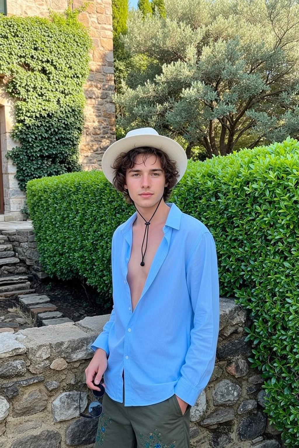 Young Curly Brown Hair Fair Skin Light reference photo