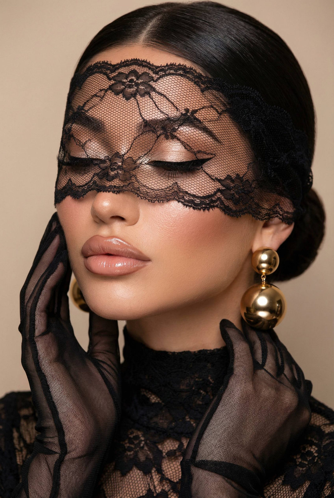 Lace Veil Beauty Portrait Studio
