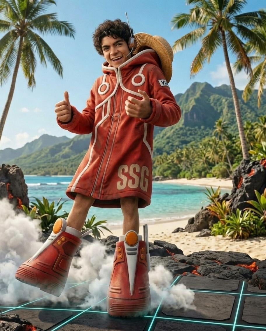 Luffy Egghead Tropical Elbaph Jungle Photorealistic