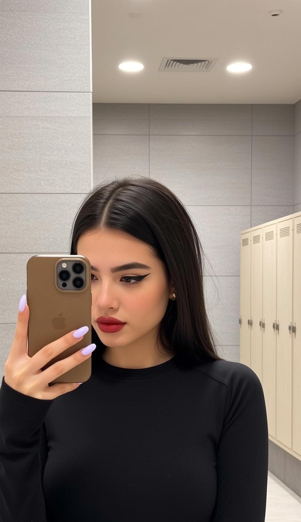Explore Holding Gold Iphone Her Right Hand reference photo