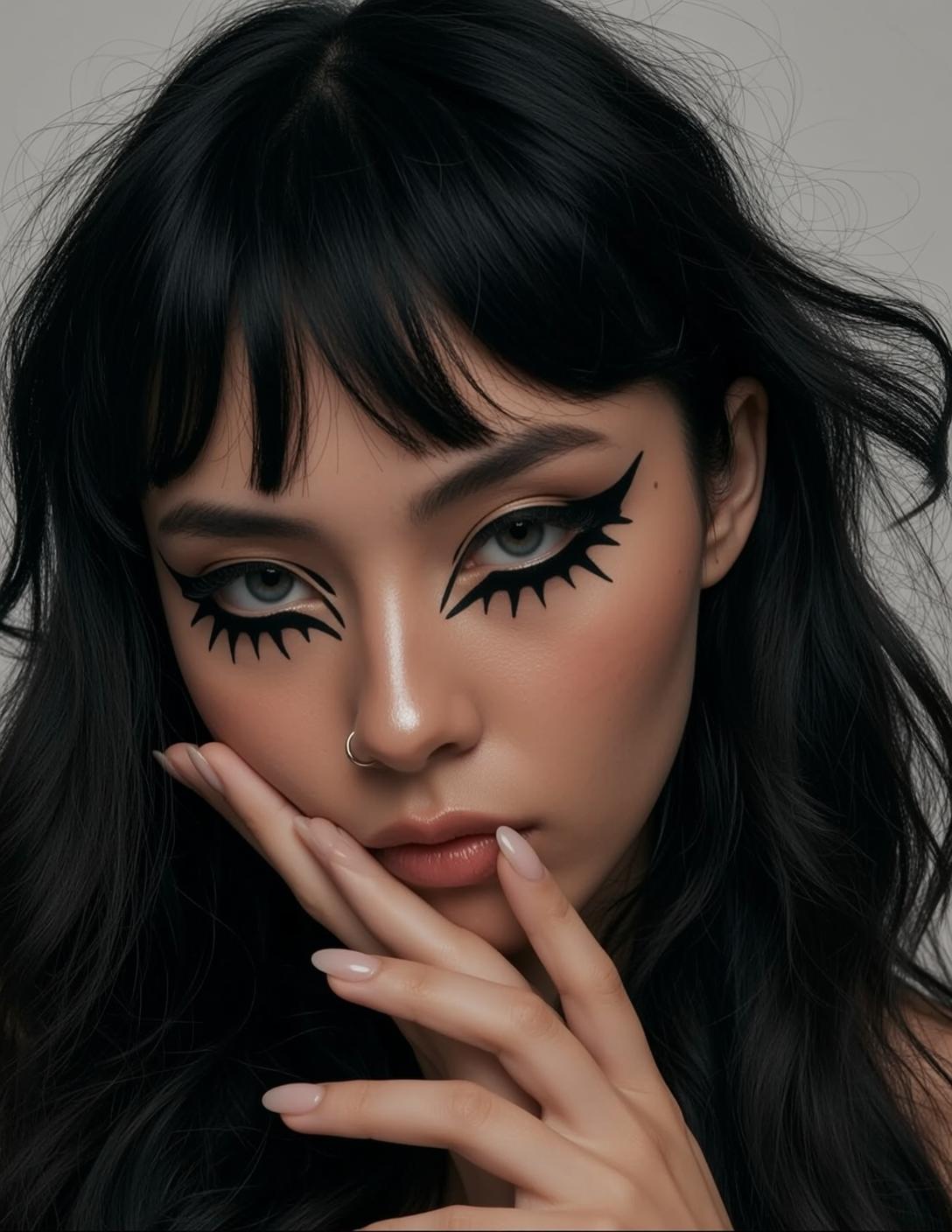 Face Touch Minimal Portrait reference photo