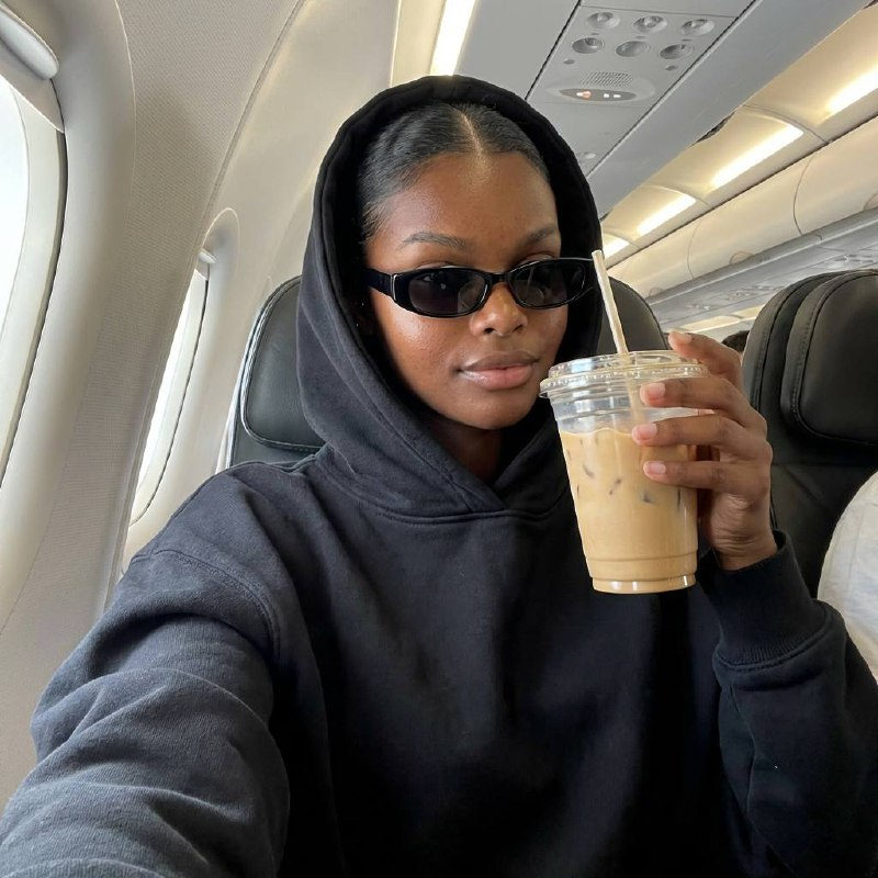 Airplane Cabin Candid Selfie Realistic