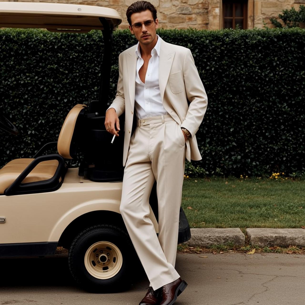 Golf Cart Cigarette Portrait reference photo