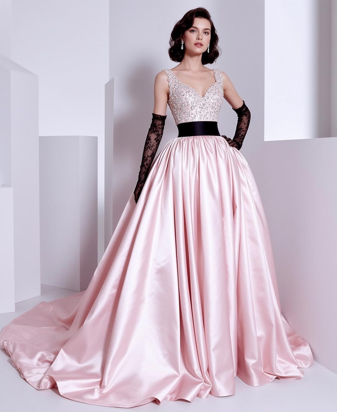 Pink Ballgown Beaded Bodice reference photo