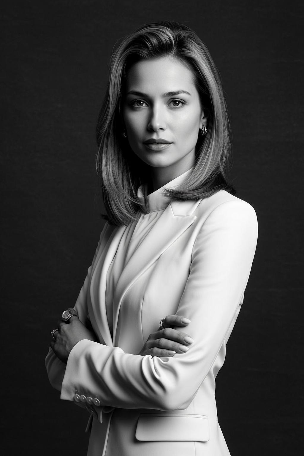 Luxury Blonde Shoulder-length Straight Fair White Collared reference photo